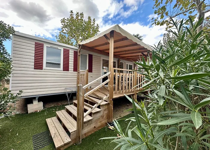 キャンプ場 Mobil-home 4 Etoiles A Clim Piscine Proche 6 A 8 Pers